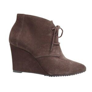 New Schutz brown suede wedge boots